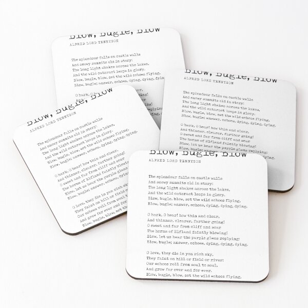 Item preview, Blow, Bugle, Blow - Alfred Lord Tennyson Poem - Literature - Typewriter Print designed and sold by Studio Grafiikka.