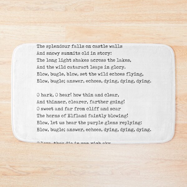 Item preview, Blow, Bugle, Blow - Alfred Lord Tennyson Poem - Literature - Typewriter Print designed and sold by Studio Grafiikka.