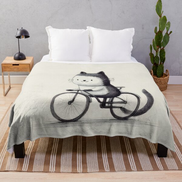 Item preview, Cat on bike designed and sold by StrangeRoom.