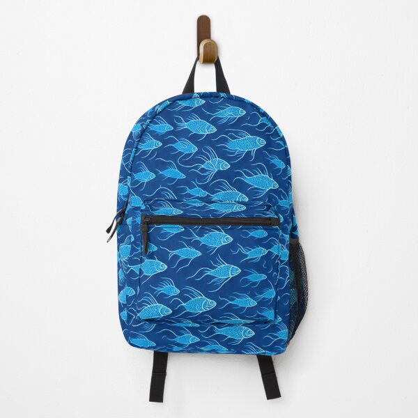 Item preview, Whimsical School Of Blue Fish Pattern designed and sold by TheLastGarden.