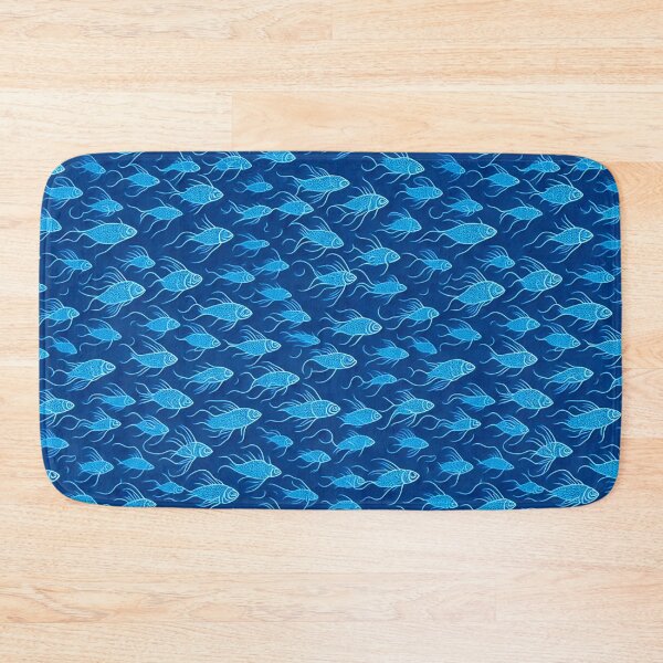 Item preview, Whimsical School Of Blue Fish Pattern designed and sold by TheLastGarden.
