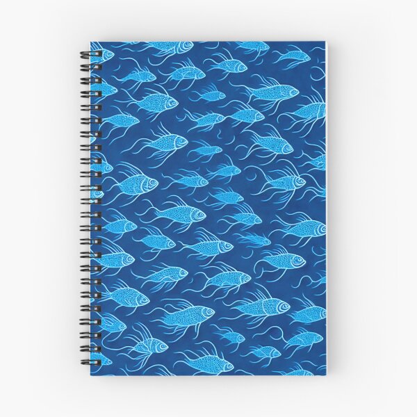 Item preview, Whimsical School Of Blue Fish Pattern designed and sold by TheLastGarden.