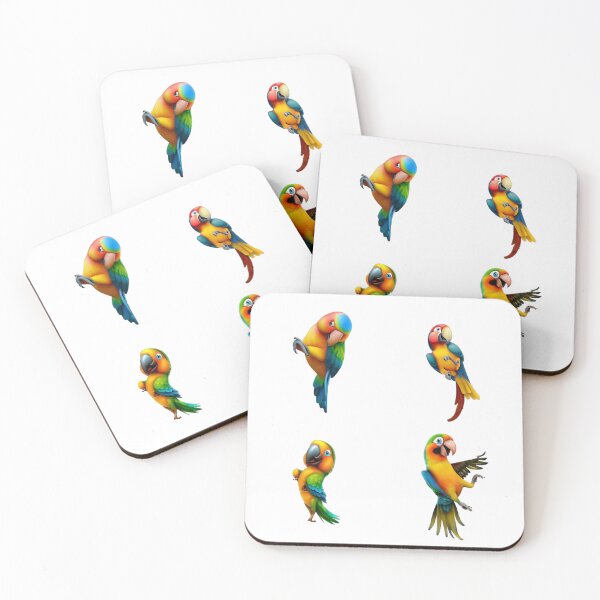 Item preview, Rainbow Plumage Colorful Parrot Delight designed and sold by Pixel4Art.