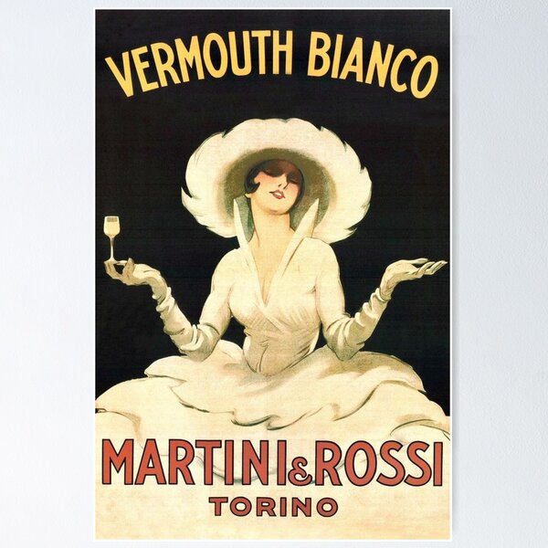 Item preview, Vermouth Bianco Vintage Beverage Poster designed and sold by vintagevivian.