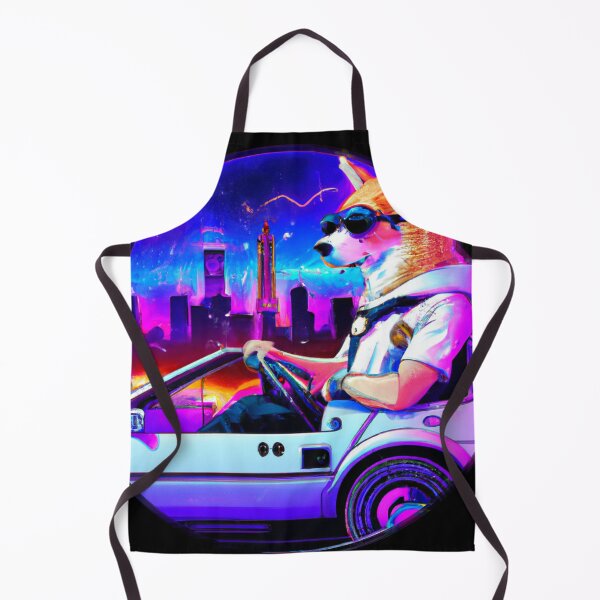 Item preview, Synthwave Style Shiba Inu Driving a Delorian designed and sold by CodeProfessor.