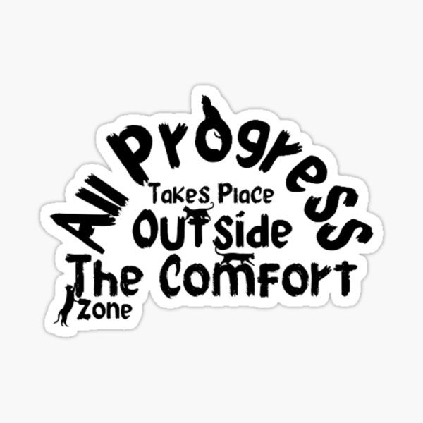 Comfort Zone Quote Stickers for Sale