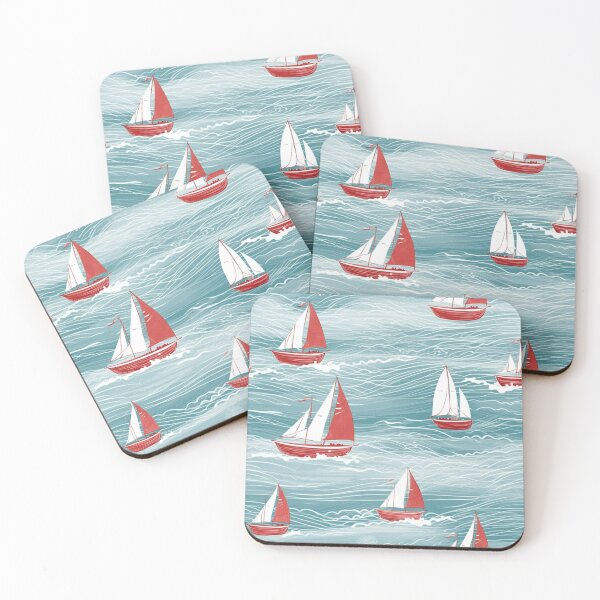 Item preview, Cute boats on the calm ocean designed and sold by MattRuggz.