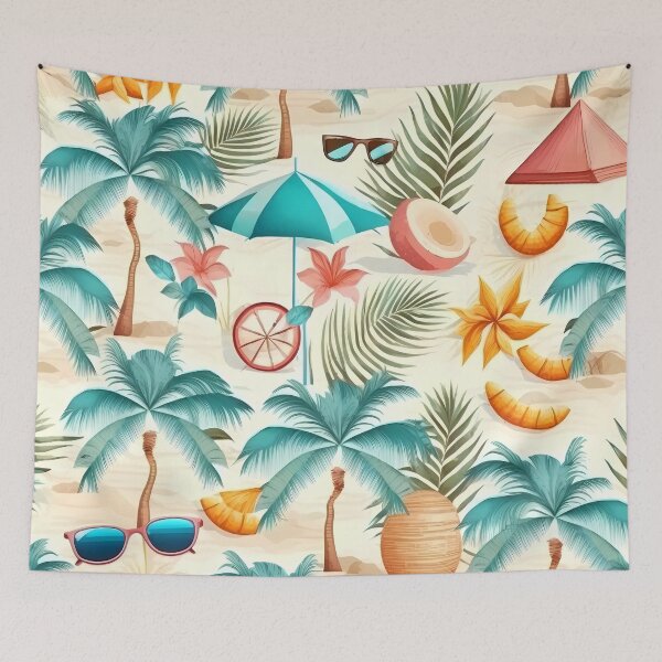 Item preview, Summer Beach Flat summer pattern resort designed and sold by LUEE-Design.