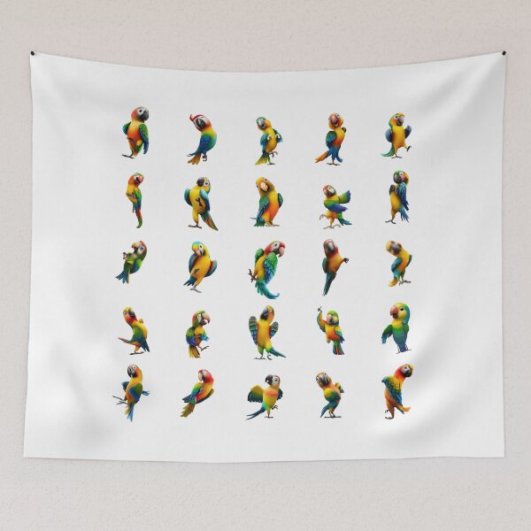 Item preview, Radiant Parrot Symphony Multicolor designed and sold by Pixel4Art.
