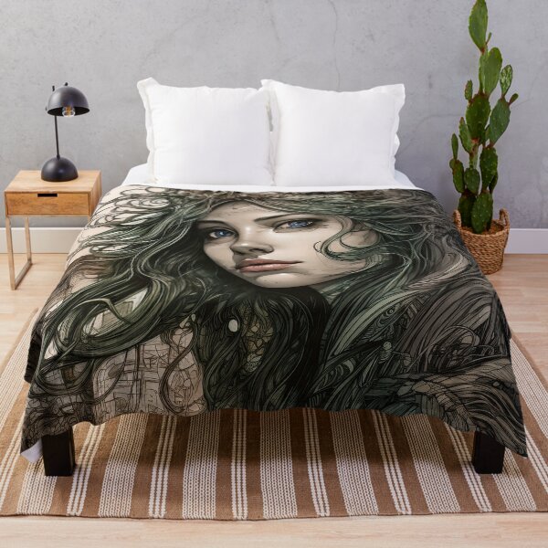 Item preview, portrait of beauty7-fantasy-bold styles-dreamy mood-madness-abstract designed and sold by Hermossa-Art.