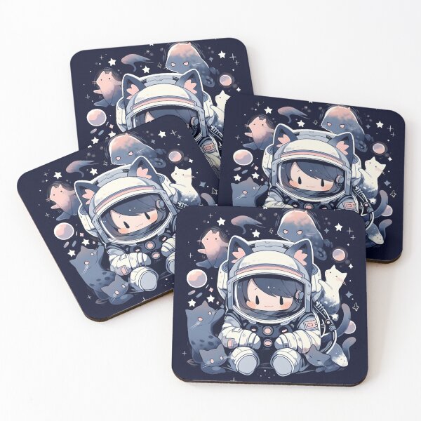 Item preview, Cute Space Cat Girl, Anime Cat Girl designed and sold by TheeDigitalDen.