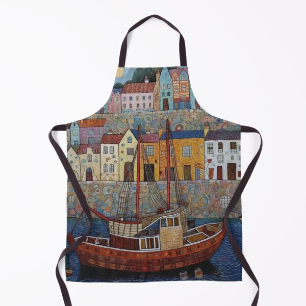 Item preview, Sailing Boats at Falmouth Cornwall Folk Art  designed and sold by EpicFoxArt.