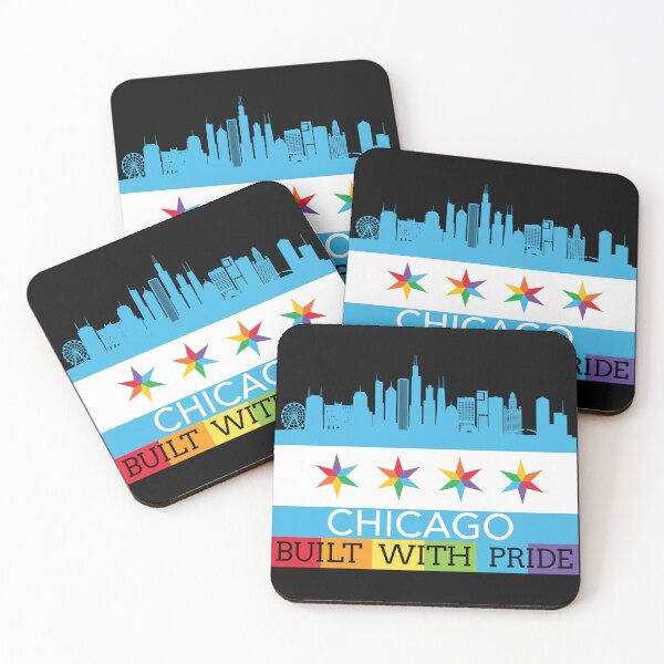 Item preview, Chicago Pride Flag Built with Pride designed and sold by Highway24.