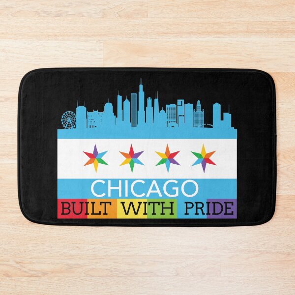 Item preview, Chicago Pride Flag Built with Pride designed and sold by Highway24.