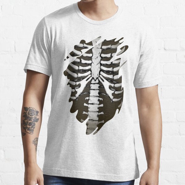 Buy 'Spooky Ribcage Skeleton Orange' by RetroGear as a T-Shirt, Classic T- Shirt, Tri-blend T…