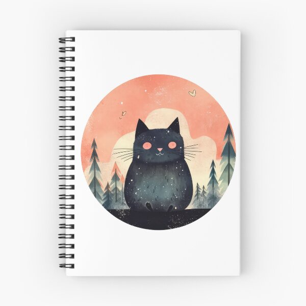 Artikelvorschau, Schwarze Katze zwischen Tannen entworfen und verkauft von StrangeRoom.