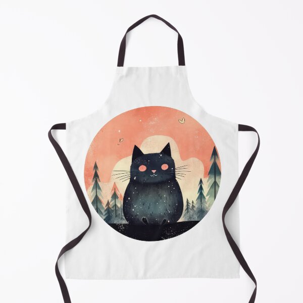 Item preview, Black Cat among Fir Trees designed and sold by StrangeRoom.