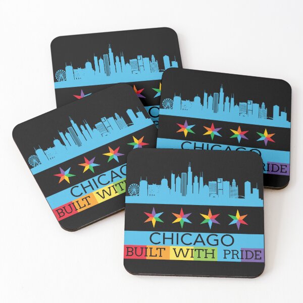 Item preview, Chicago Pride Flag Built with Pride designed and sold by Highway24.