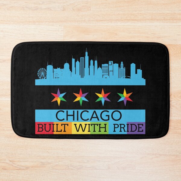 Item preview, Chicago Pride Flag Built with Pride designed and sold by Highway24.