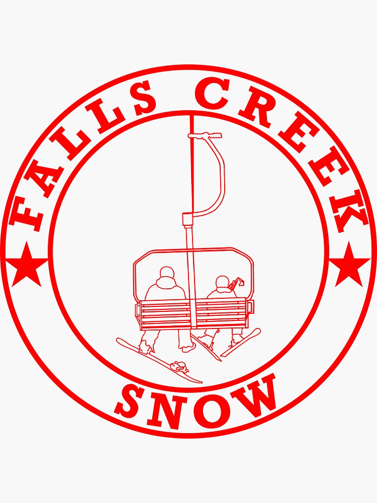 Thumbnail 3 of 3, Sticker, Falls Creek Snow Skilift designed and sold by ClaireBillson.