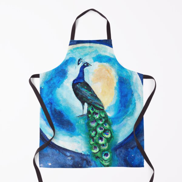 Item preview, Peacock and the moon-Edited AI generated art designed and sold by Frostp.