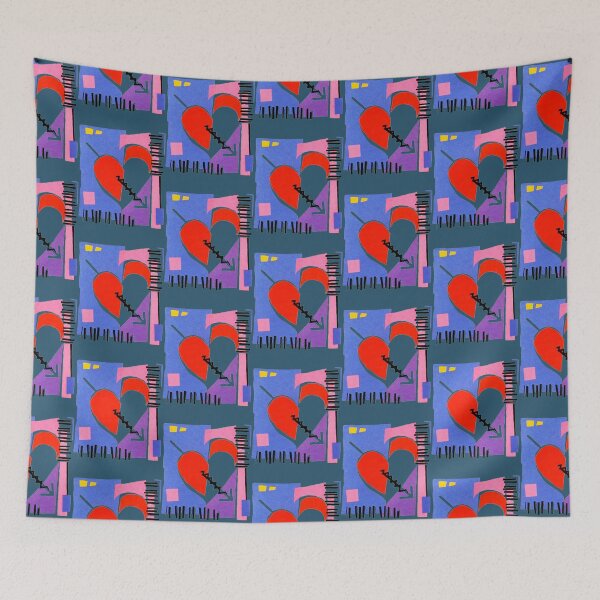 Item preview, Retro Breaking Hearts Active  designed and sold by luckyfoxstudio.