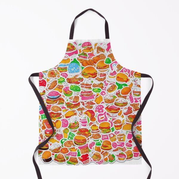 Item preview, Yummy Delights: Adorable Kawaii Fast Food Sticker Set designed and sold by RedArtG09.
