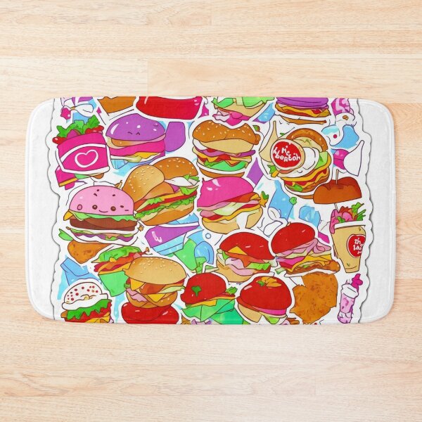 Item preview, Fast Food Frenzy: Whimsical Kawaii Meal Sticker for Foodies designed and sold by RedArtG09.