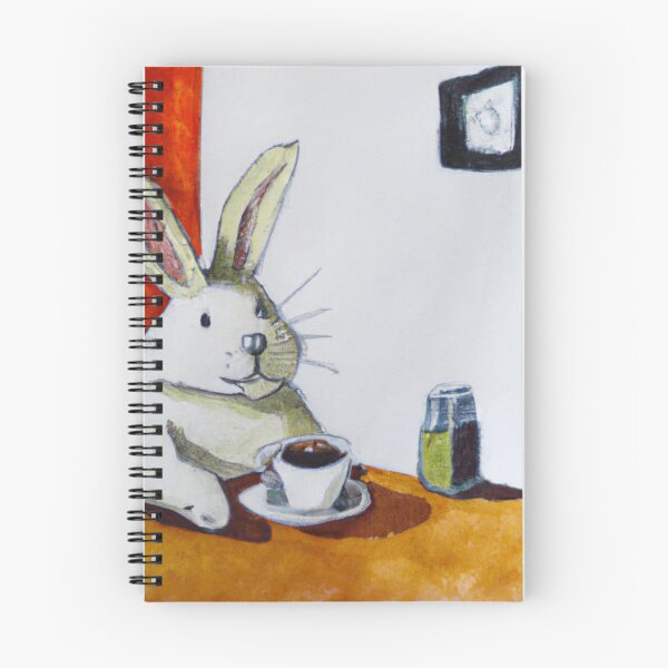 Item preview, El conejo disfruta del café: arte generado por IA editado designed and sold by Frostp.