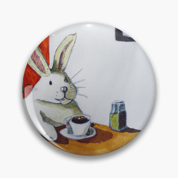 Item preview, Rabbit enjoy coffee-Edited AI generated art designed and sold by Frostp.