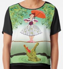 Nettes Halloween Das Krokodilmädchen Tödlicher Zirkus Chiffontop