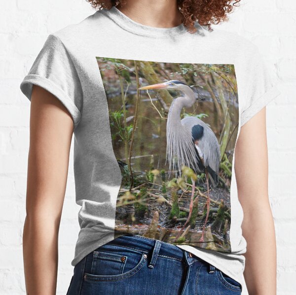 Great Blue Heron In The Wetlands Classic T-Shirt