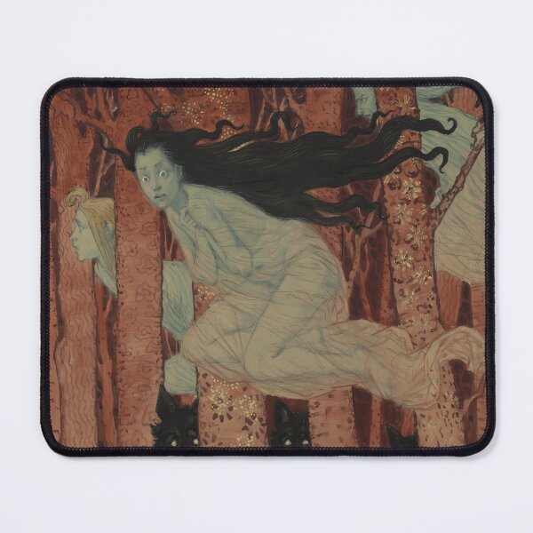 Item preview, Eugene Grasset, Three women and three wolves designed and sold by NouveauEra.