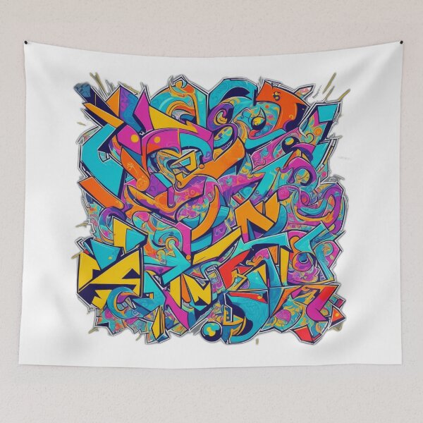 Item preview, Expressive Composition: Vibrant Graffiti Illustration with Patterns and Shapes designed and sold by RedArtG09.