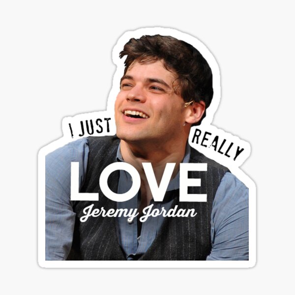 Vista previa del artículo con la obra «Realmente amo a Jeremy Jordan», diseñado y vendido por dutchesskmw.