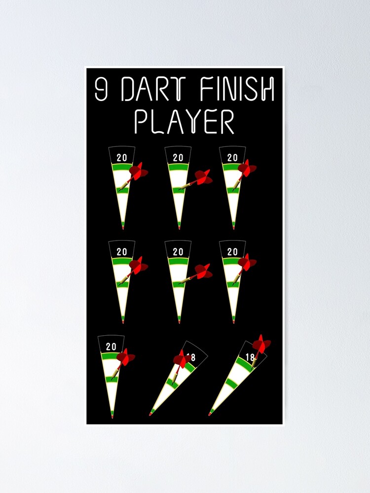 Mantsjoerije Bende Bekentenis Nine dart finish player" Poster for Sale by ideasfinder | Redbubble