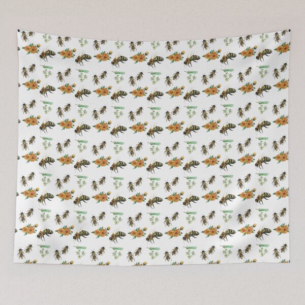 Item preview, Honey bees pattern designed and sold by tatianart.