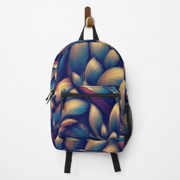 Item preview, Sapphire gold feathers pattern designed and sold by TomFrontierArt.