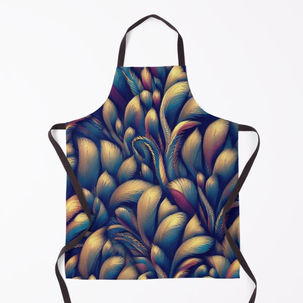 Item preview, Sapphire gold feathers pattern designed and sold by TomFrontierArt.