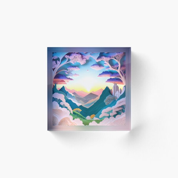 Aperçu de l'œuvre Lever de soleil fascinant sur papier découpé créée et vendue par Ximplex.
