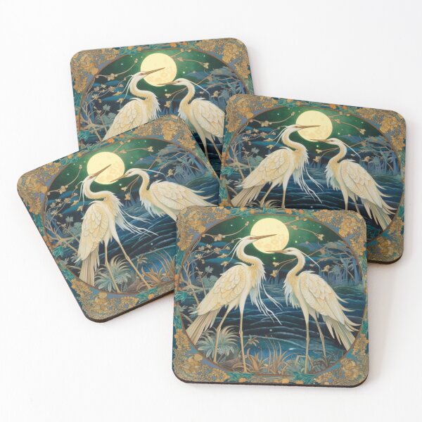 Item preview, Herons a lark in full moon light designed and sold by Lunashop3624.