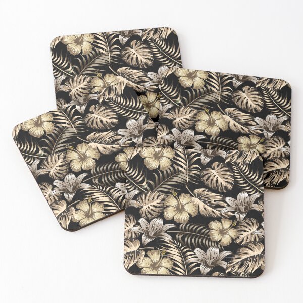 Item preview, Black and Gold Hawaiian Pattern designed and sold by dsgcreations.