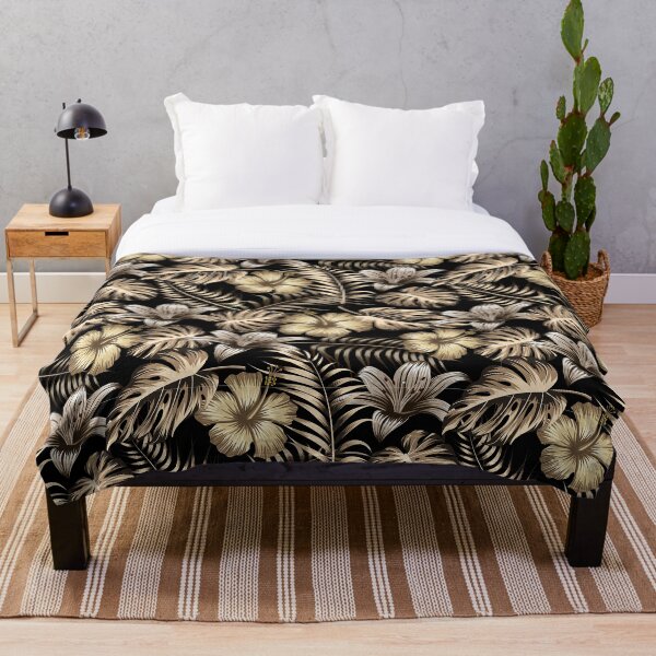 Item preview, Black and Gold Hawaiian Pattern designed and sold by dsgcreations.