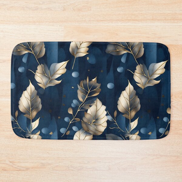 Item preview, Navy blue and gold Watercolor Wash Pattern designed and sold by Tamas Das.
