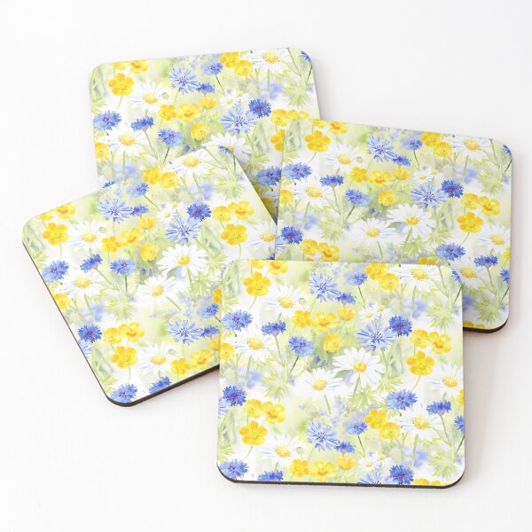 Item preview, Watercolour English Wildflower Meadow designed and sold by RSHarts.