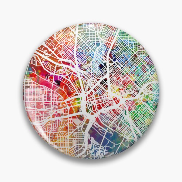 Artikelvorschau, Stadtplan von Dallas, Texas entworfen und verkauft von ArtPrints.