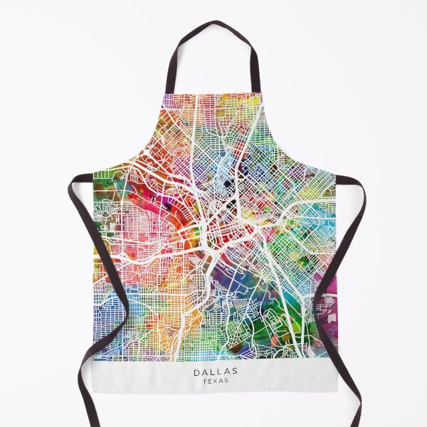 Aperçu de l'œuvre Plan de la ville de Dallas au Texas créée et vendue par ArtPrints.