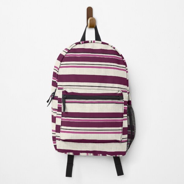 Item preview, Burgundy horizontal stripes on light beige. designed and sold by marinaklykva.