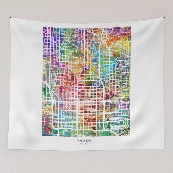 Item preview, Phoenix Arizona City Map designed and sold by ArtPrints.