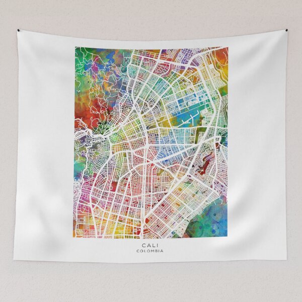 Item preview, Cali Colombia City Map designed and sold by ArtPrints.
